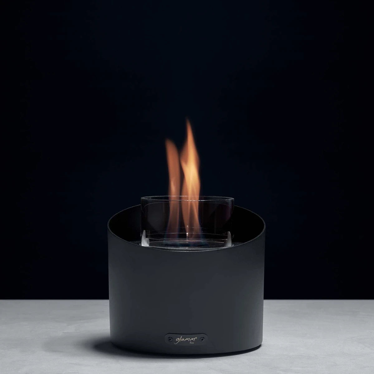 Contour Table Fireplace - Black