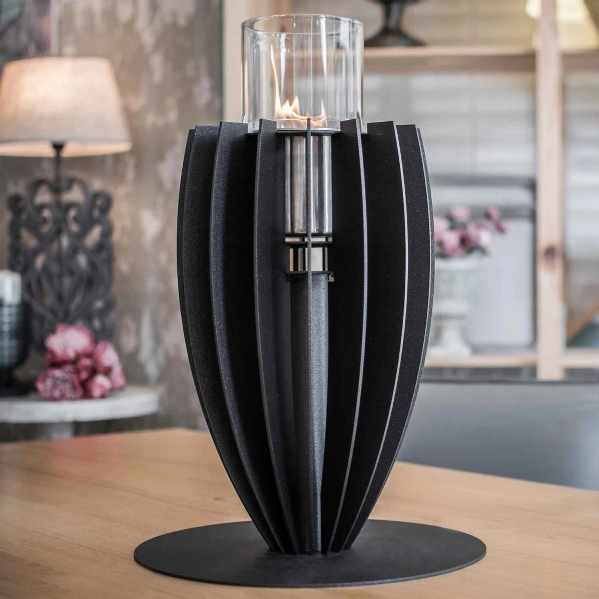 Tuli Table Fireplace - Black