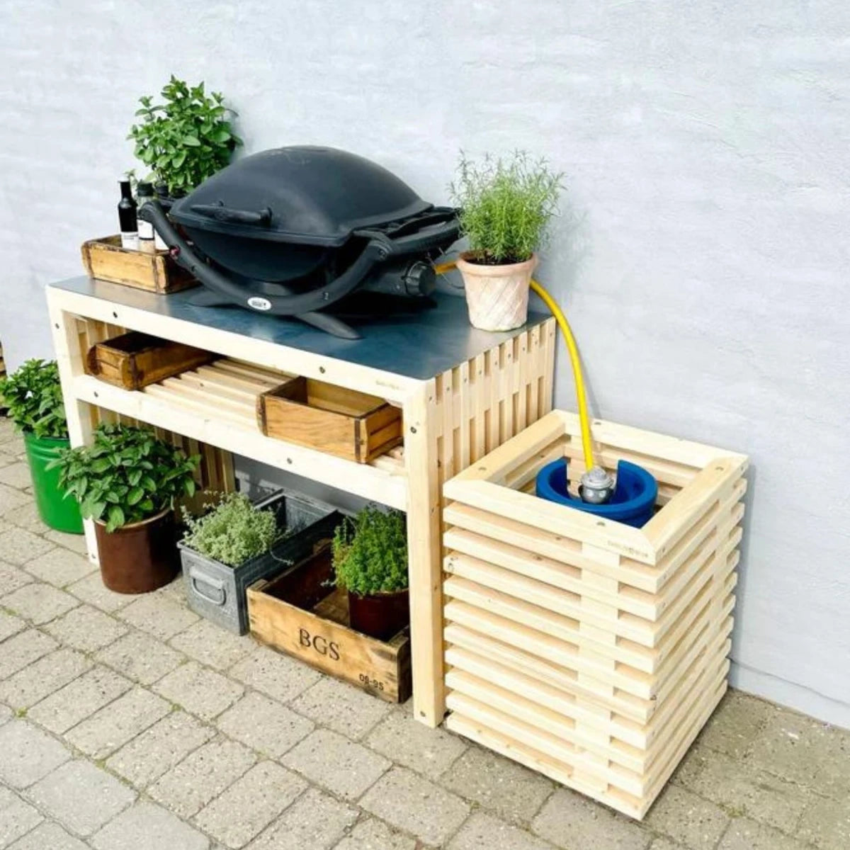 Rustic Wooden Grill Table - 120cm - image 5