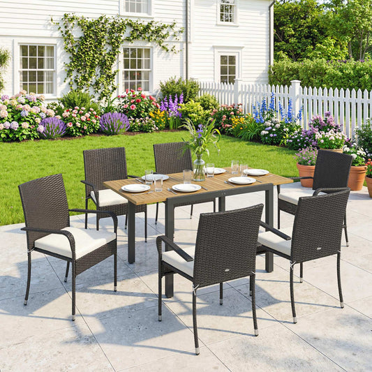 Verona 7 Piece Rattan Garden Furniture Set