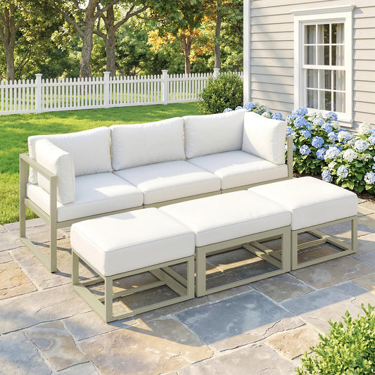 Sorrento Garden Daybed, 6 Piece Outdoor Sectional Sofa Set