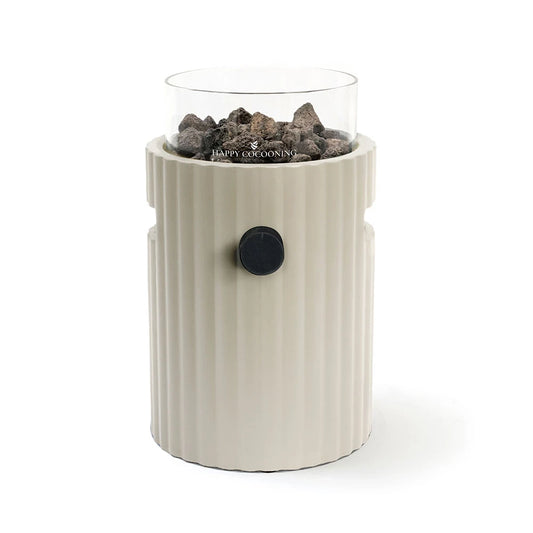 Lumi Rib Oyster Beige – Tabletop Gas Fireplace