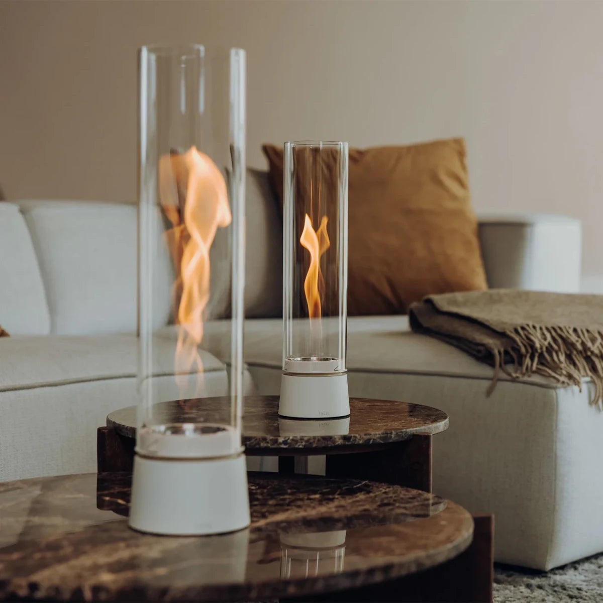 SPIN air 1200 Tabletop Fireplace cream - Tabletop Bioethanol Fire - image 5