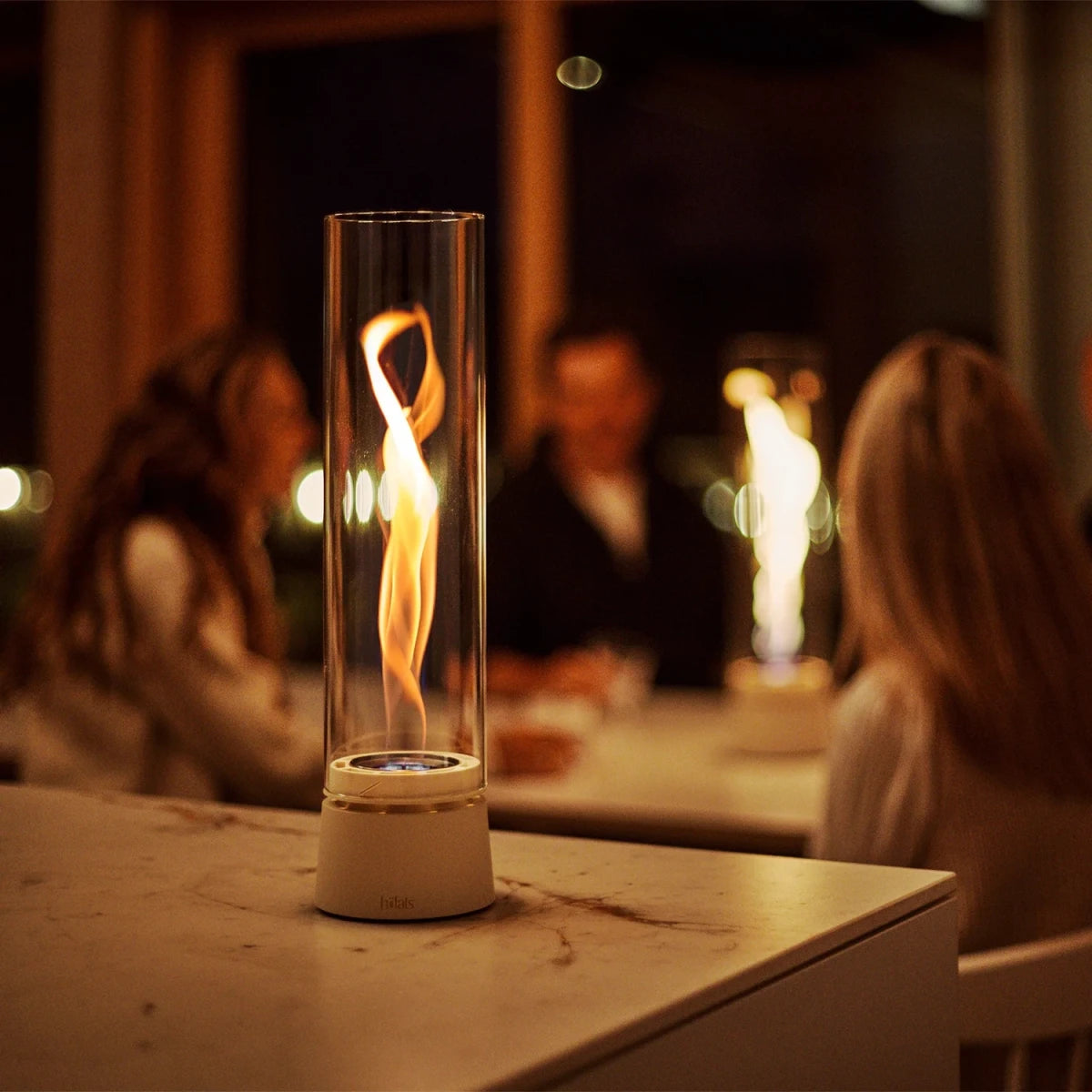 SPIN air 900 Tabletop Fireplace cream - Tabletop Bioethanol Fire - image 3