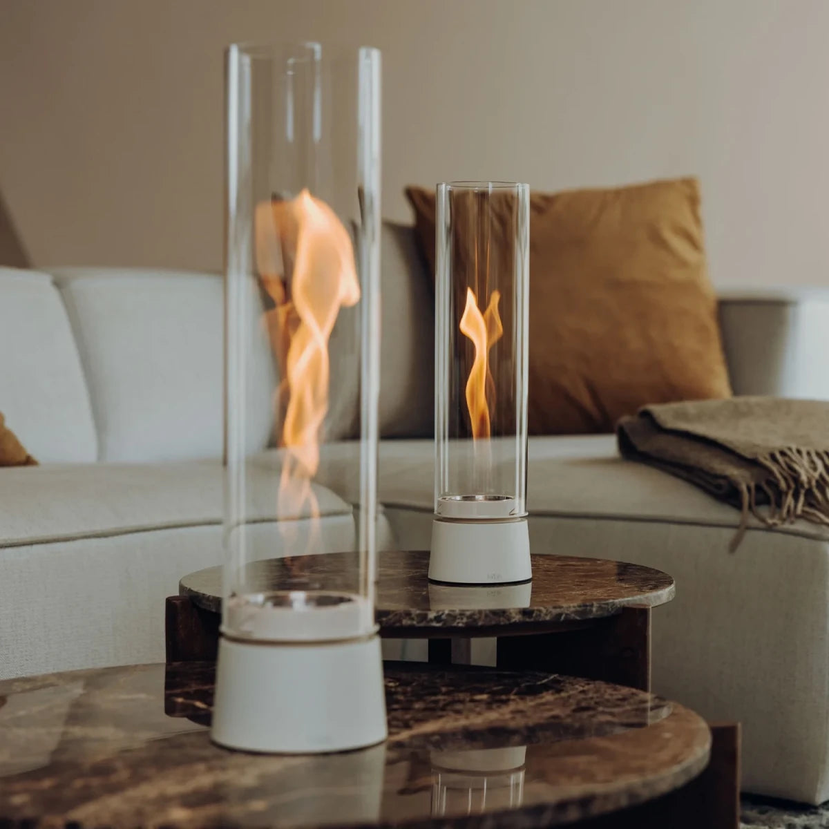SPIN air 900 Tabletop Fireplace cream - Tabletop Bioethanol Fire - image 5