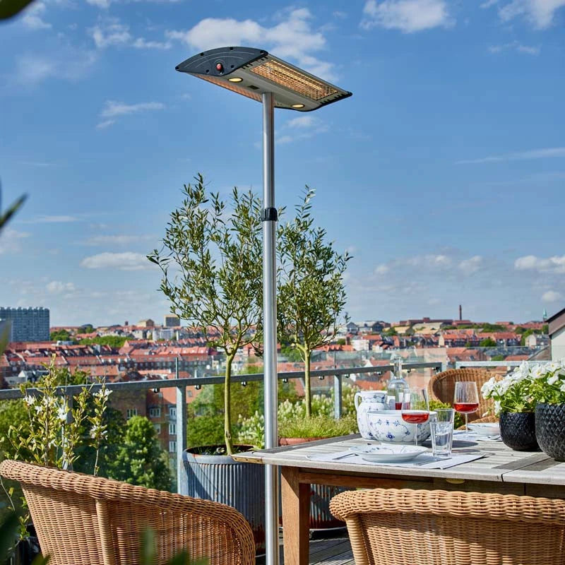 Patio Heater Freestanding 1000-2000 W, Silver - image 2