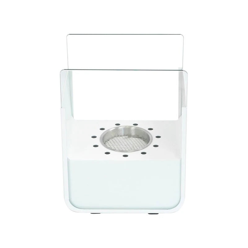 White, Small Bioethanol Fire in Steel Construction - Tabletop Bioethanol Fire - image 2