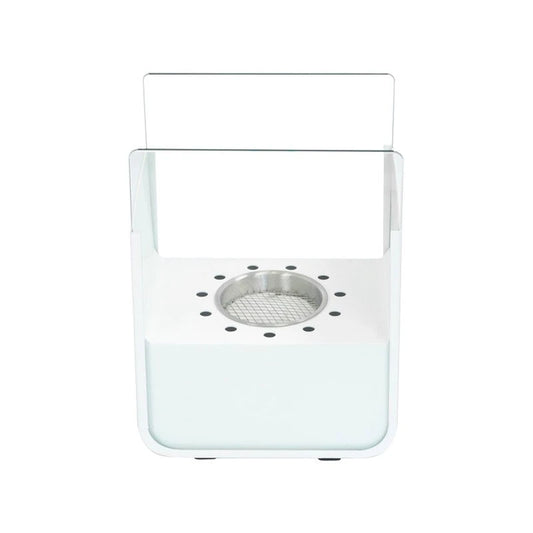 White, Small Bioethanol Fire in Steel Construction - Tabletop Bioethanol Fire - image 2