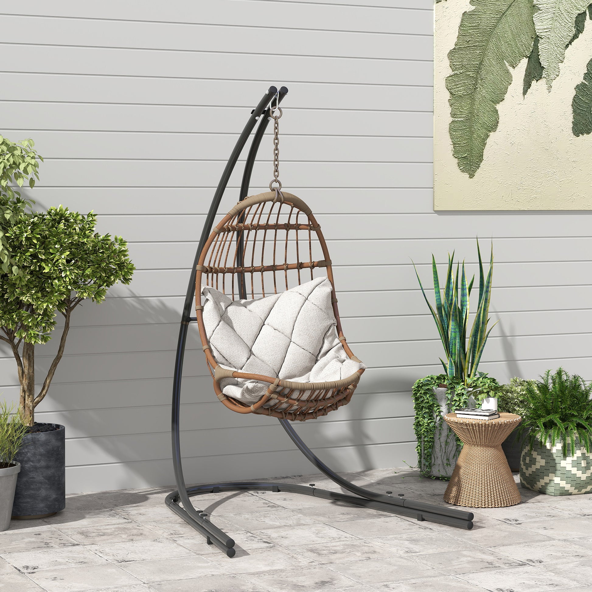Mediterraneo Hammock Chair Stand Only, Hanging Chair Stand with Extra Large Base