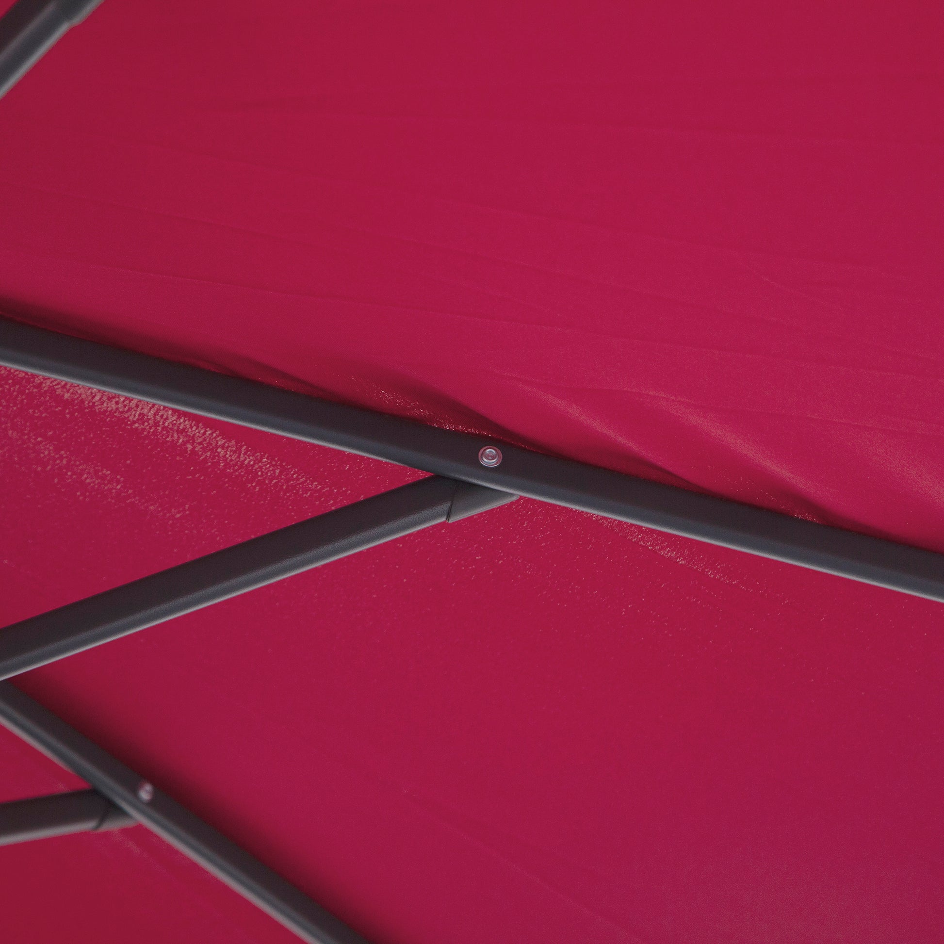 Outsunny 3m Water Resistant Terylene Hanging Parasol Wine Red