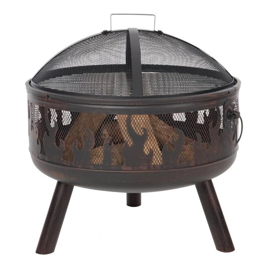Fire Pit with Grill and Mesh
