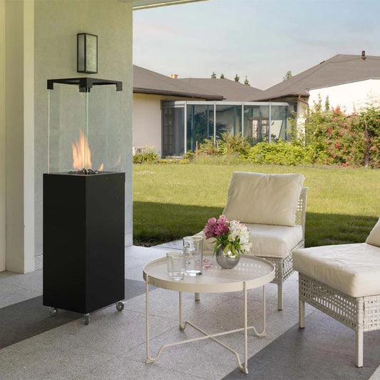 Faro Jet Black Outdoor Gas Heater - Outdoor Gas Patio Heater - image 2