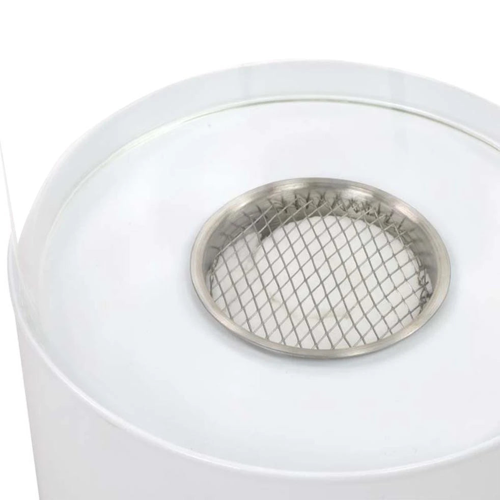 Kennington Round Tabletop Bioethanol Fireplace - White - image 3