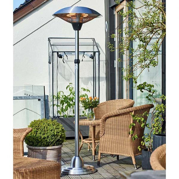 Heater Standing Telescope 900-1200-2100 W Silver - Freestanding Electric Patio Heater - image 4
