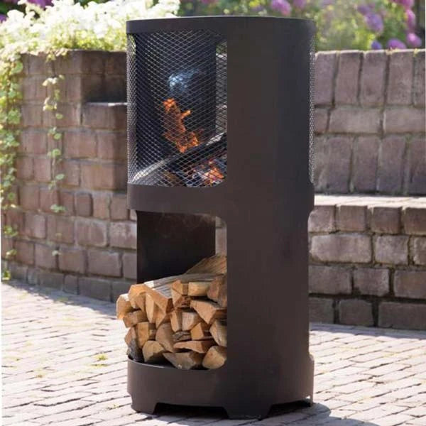 Buffalo Fire Pit with Wood Storage - Outdoor Fire Bowl - image 3