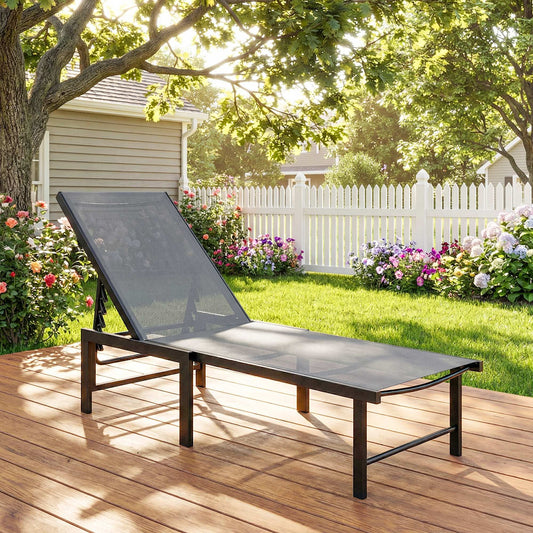 Portofino Reclining Sun Lounger - Grey