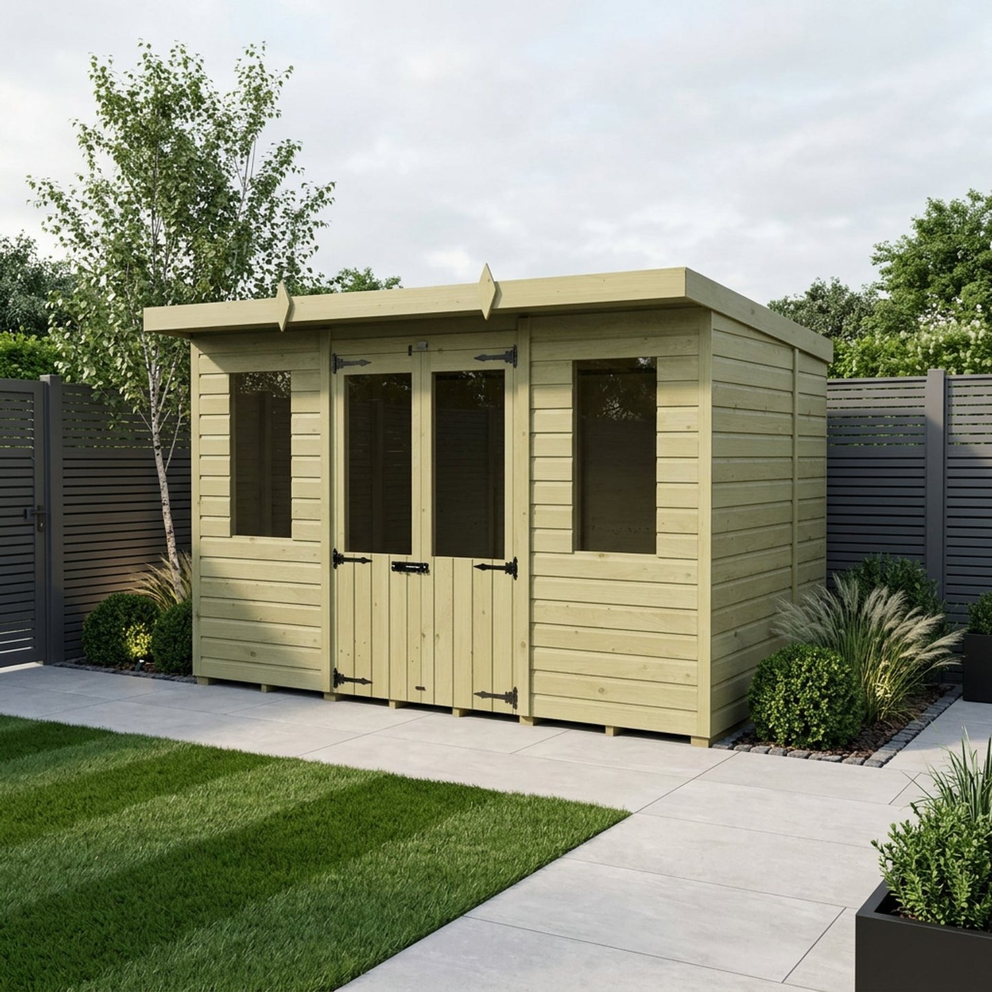 10 x 6 Pent Summer House - view 4