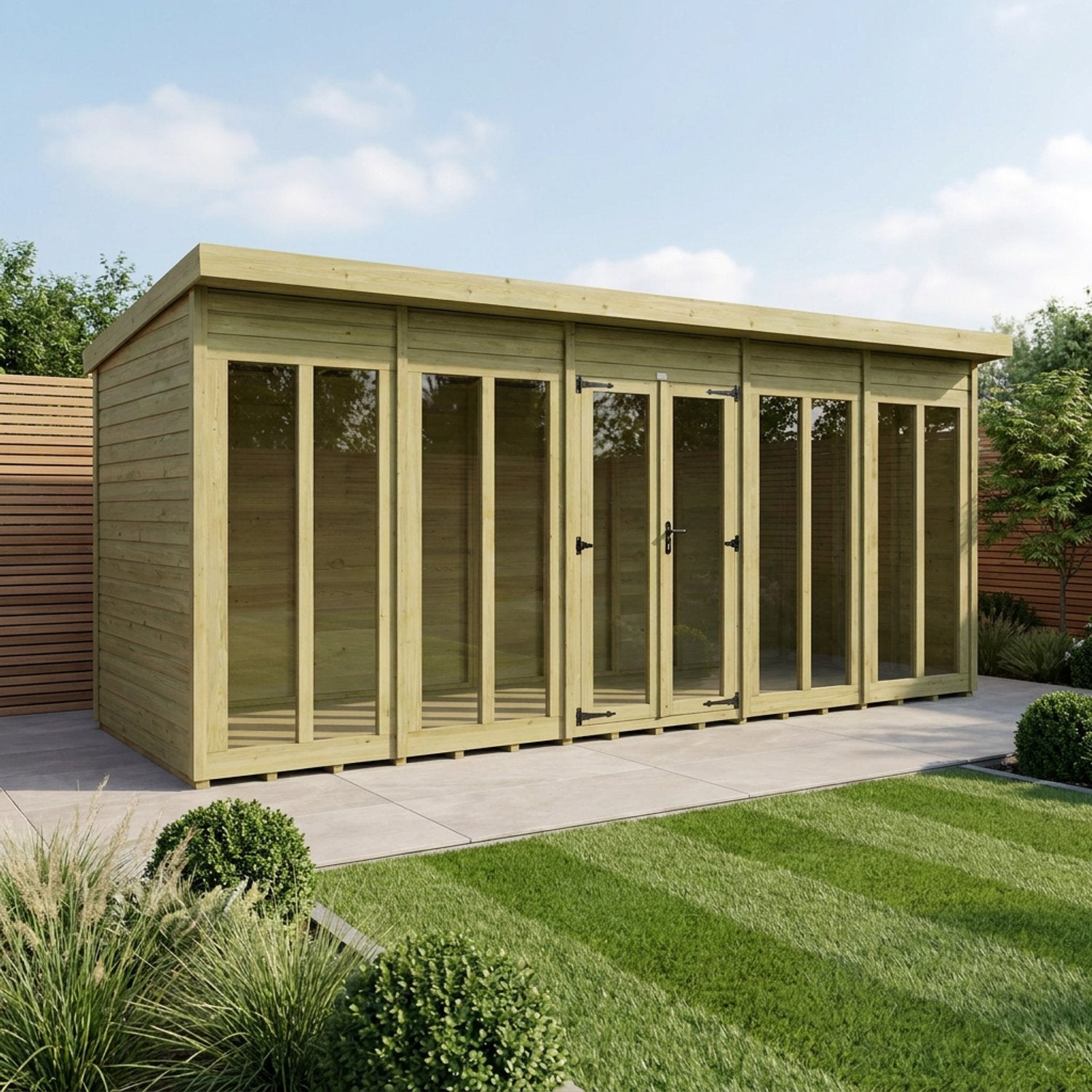 20 x 4 Pent Summer House (Full Height Window) - view 2