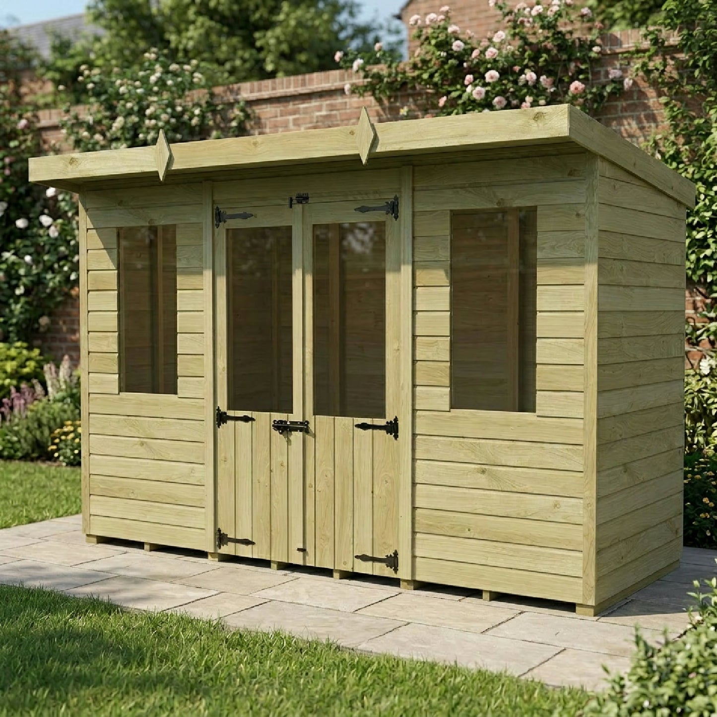 10 x 4 Pent Summer House - view 5