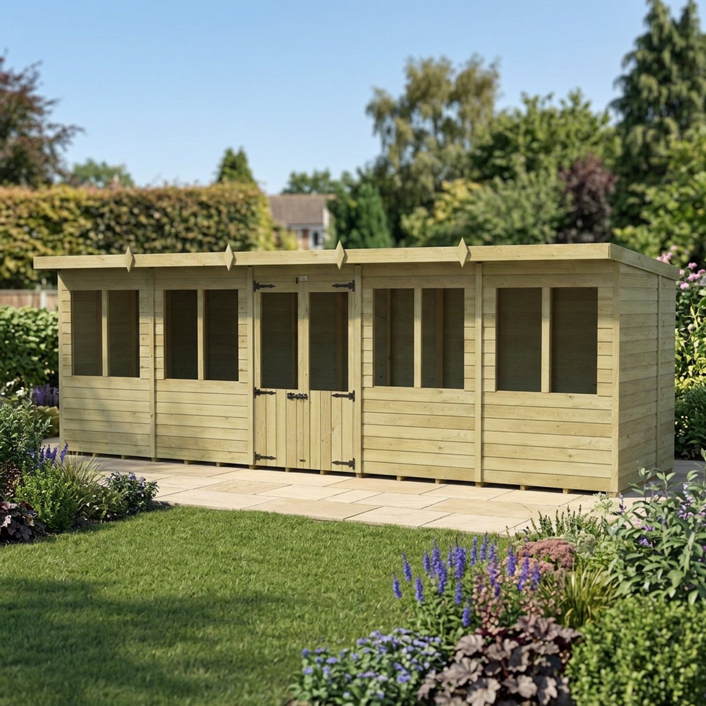 20 x 7 Pent Summer House - view 5