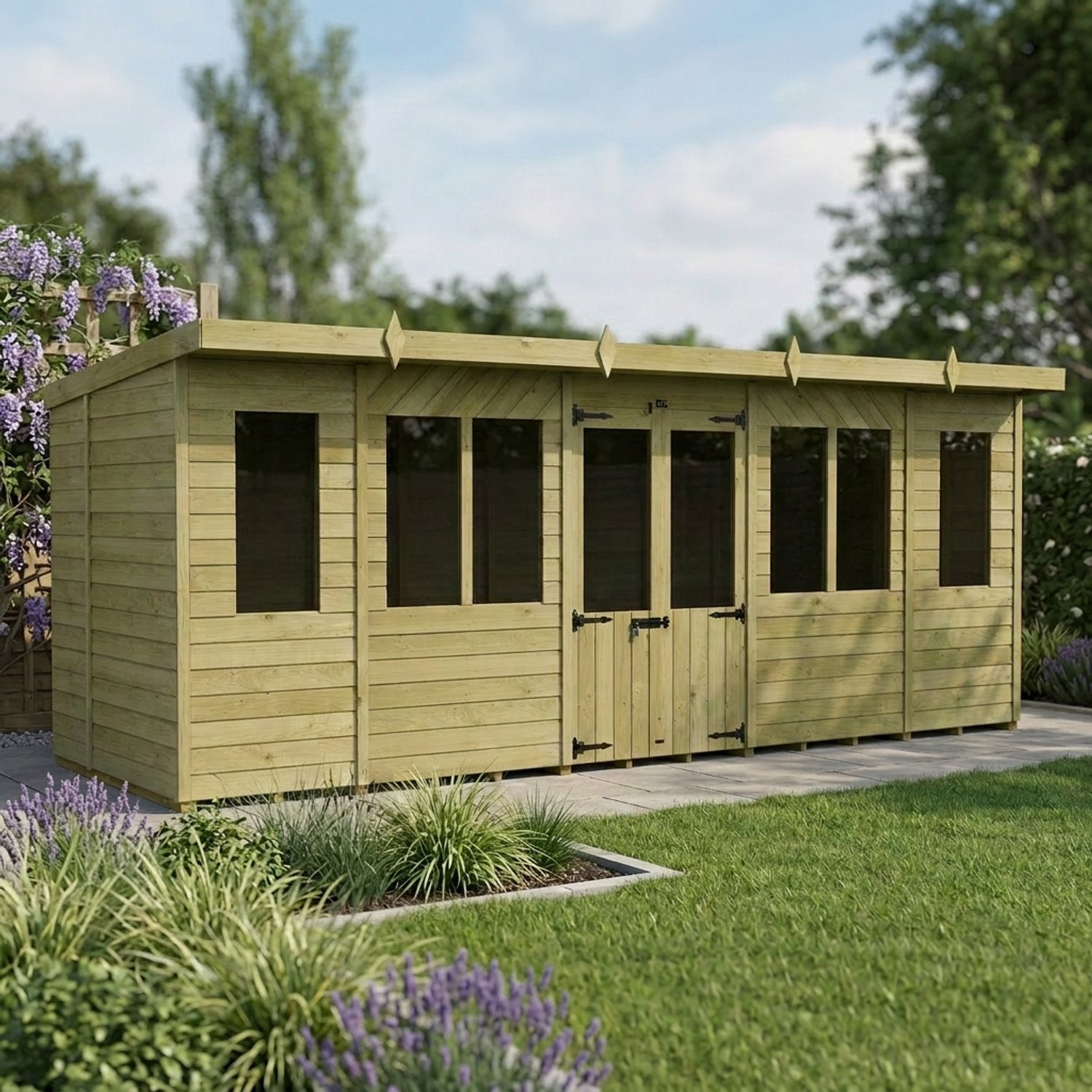 18 x 5 Pent Summer House - view 6