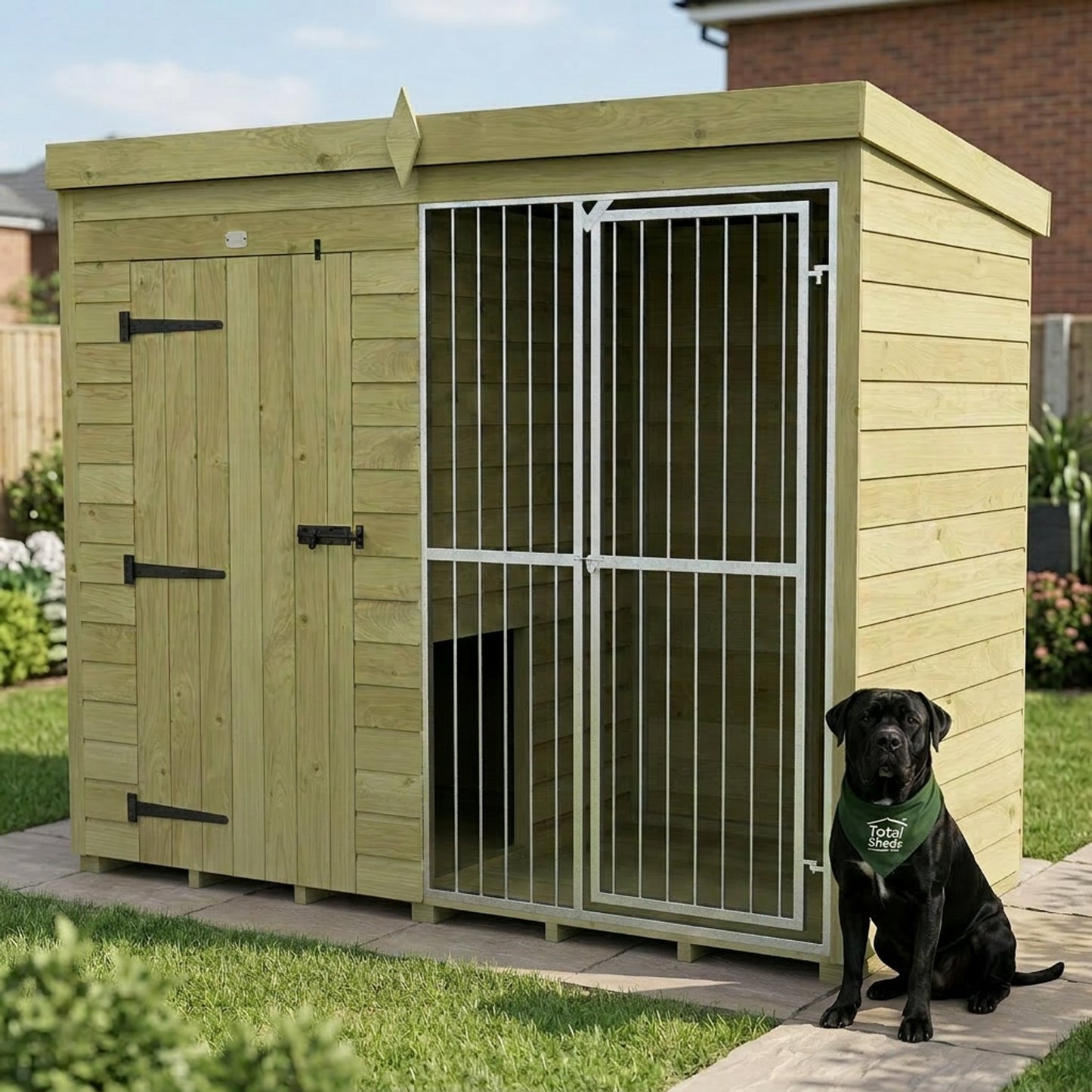 8 x 4 Dog Kennel And Run (Full Height With Bars) - view 5