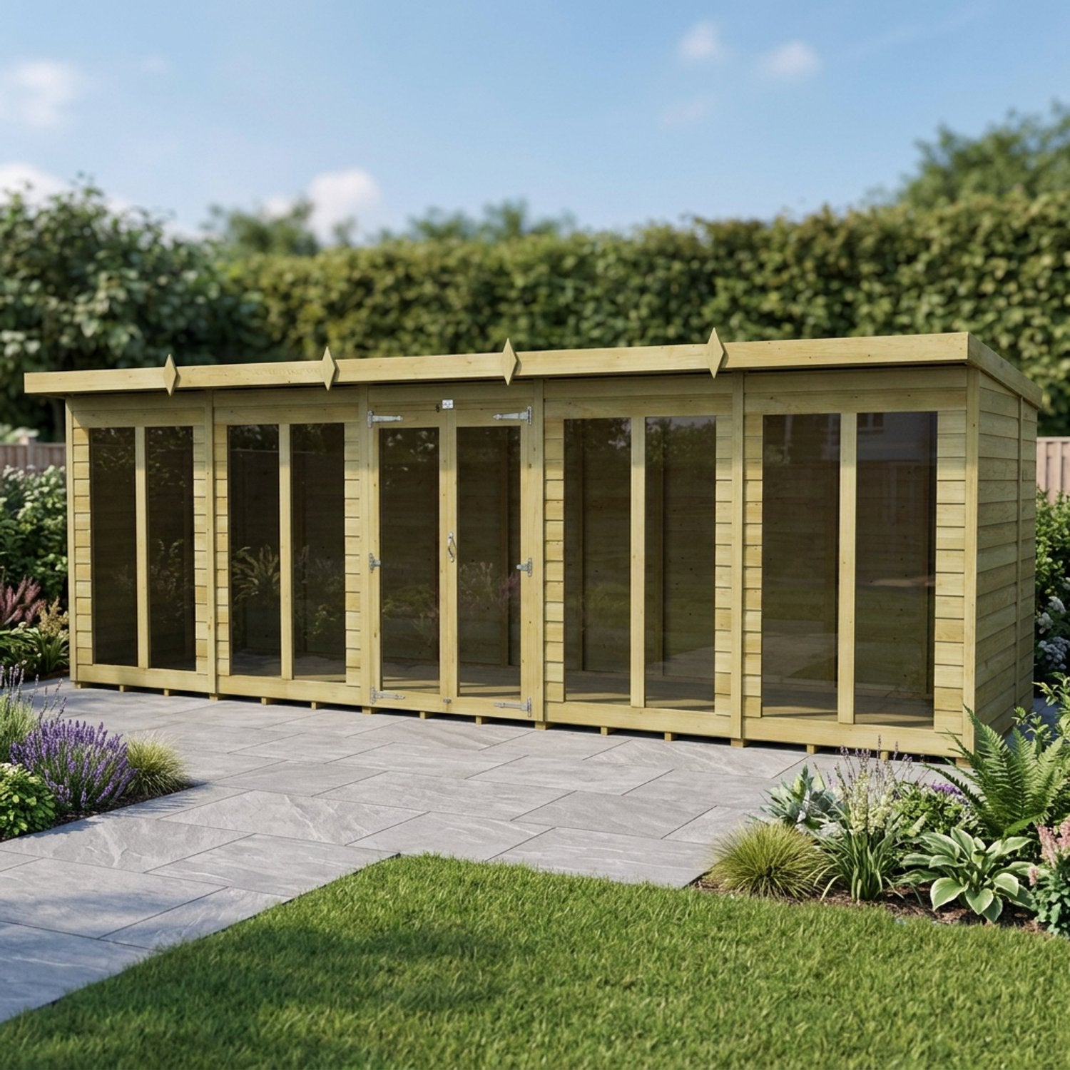 20 x 5 Pent Summer House (Full Height Window) - view 5