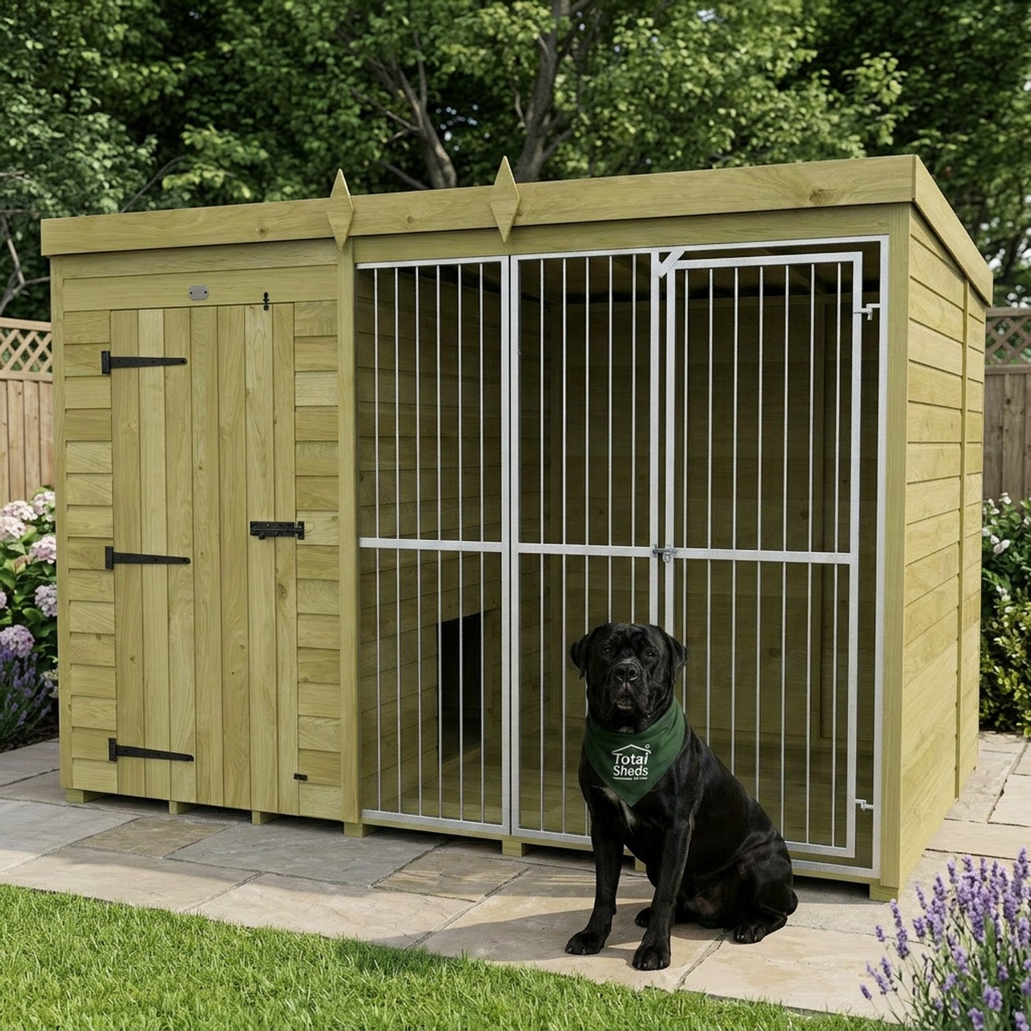 10 x 6 Dog Kennel And Run (Full Height With Bars) - view 5