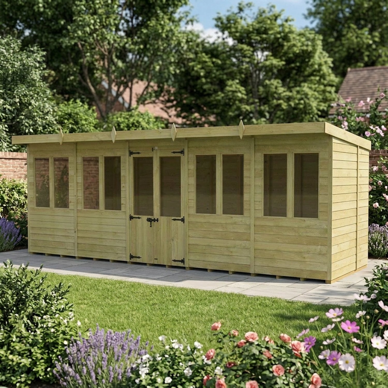 20 x 6 Pent Summer House - view 5