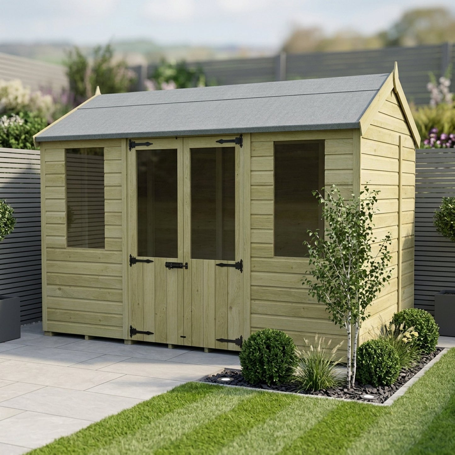 10 x 8 Apex Summer House - view 3