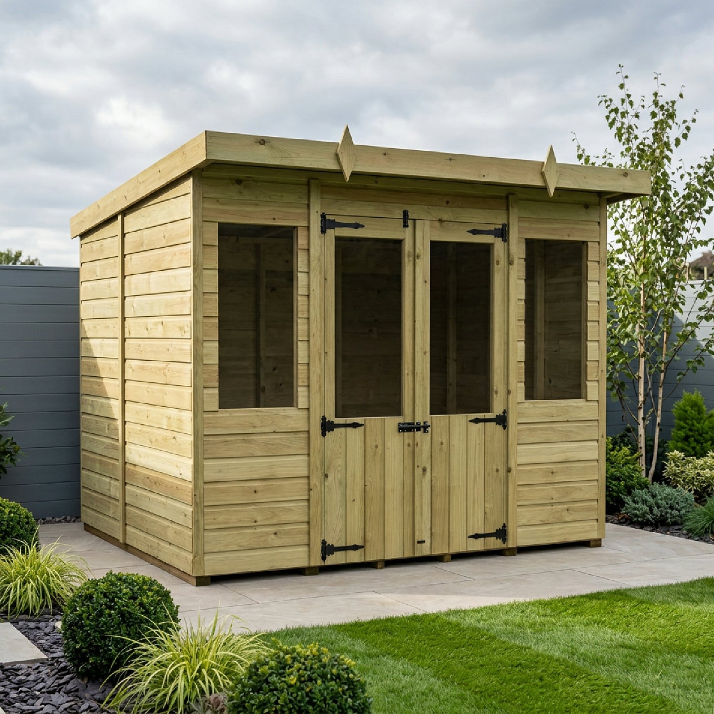 8 x 6 Pent Summer House - view 3