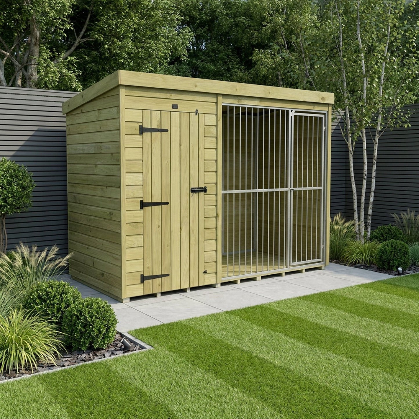 10 x 4 Dog Kennel And Run (Full Height With Bars) - view 6