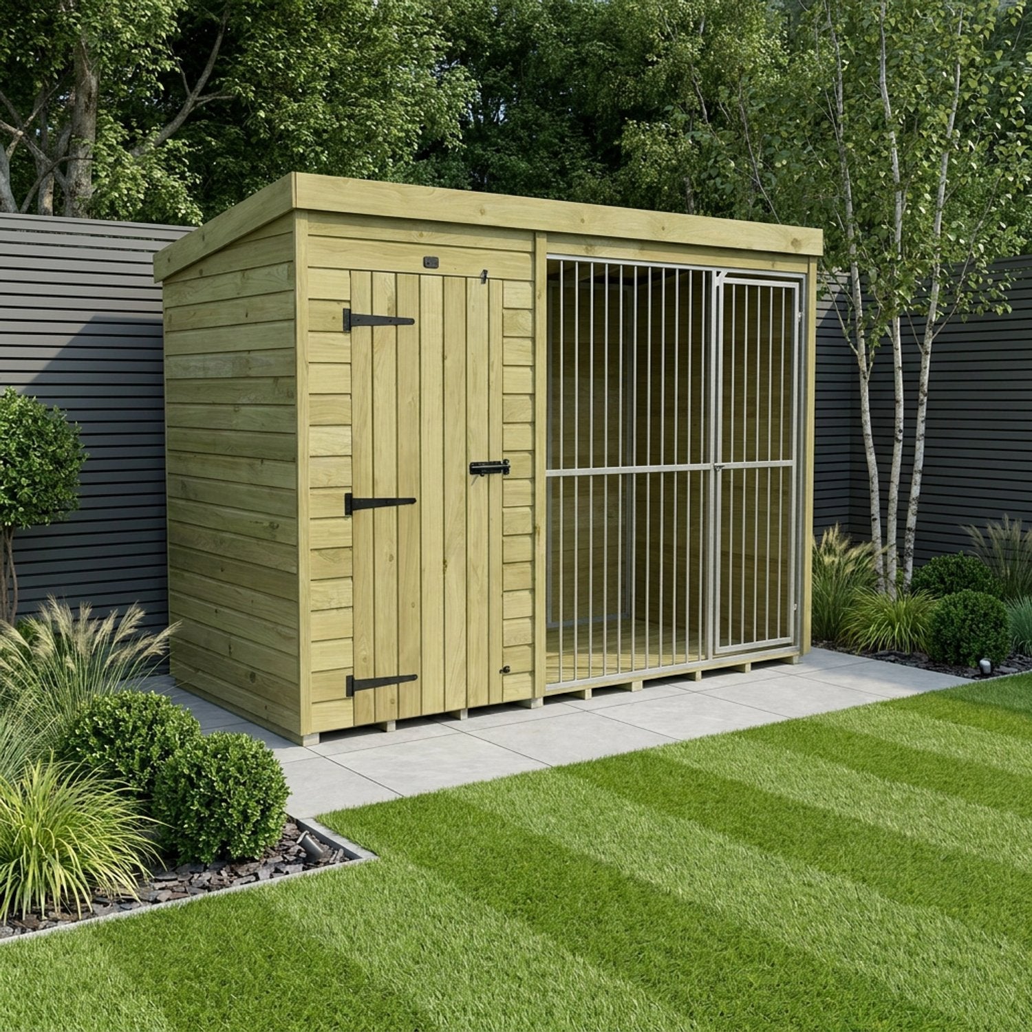 10 x 4 Dog Kennel And Run (Full Height With Bars) - view 6