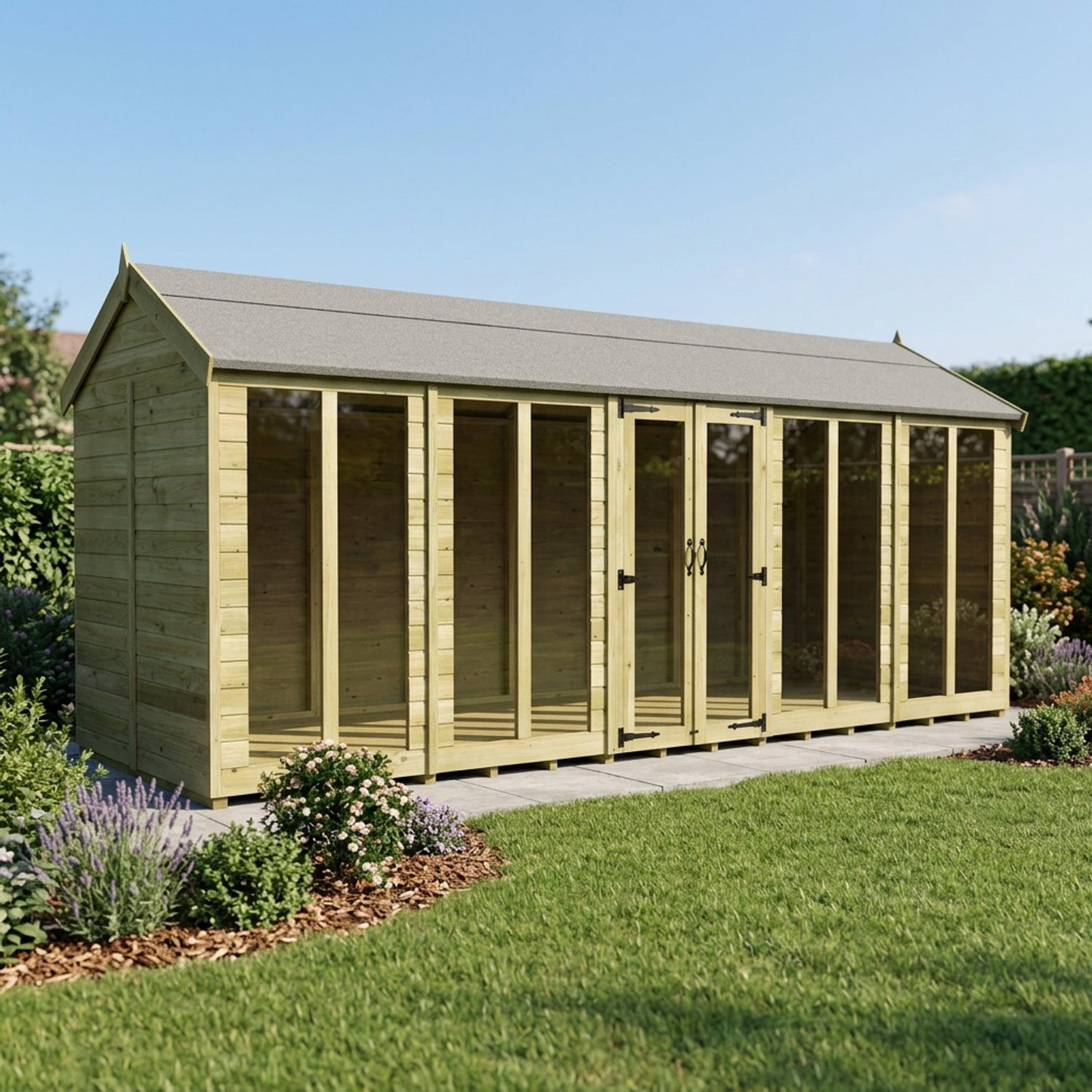 20 x 8 Apex Summer House (Full Height Window) - view 6