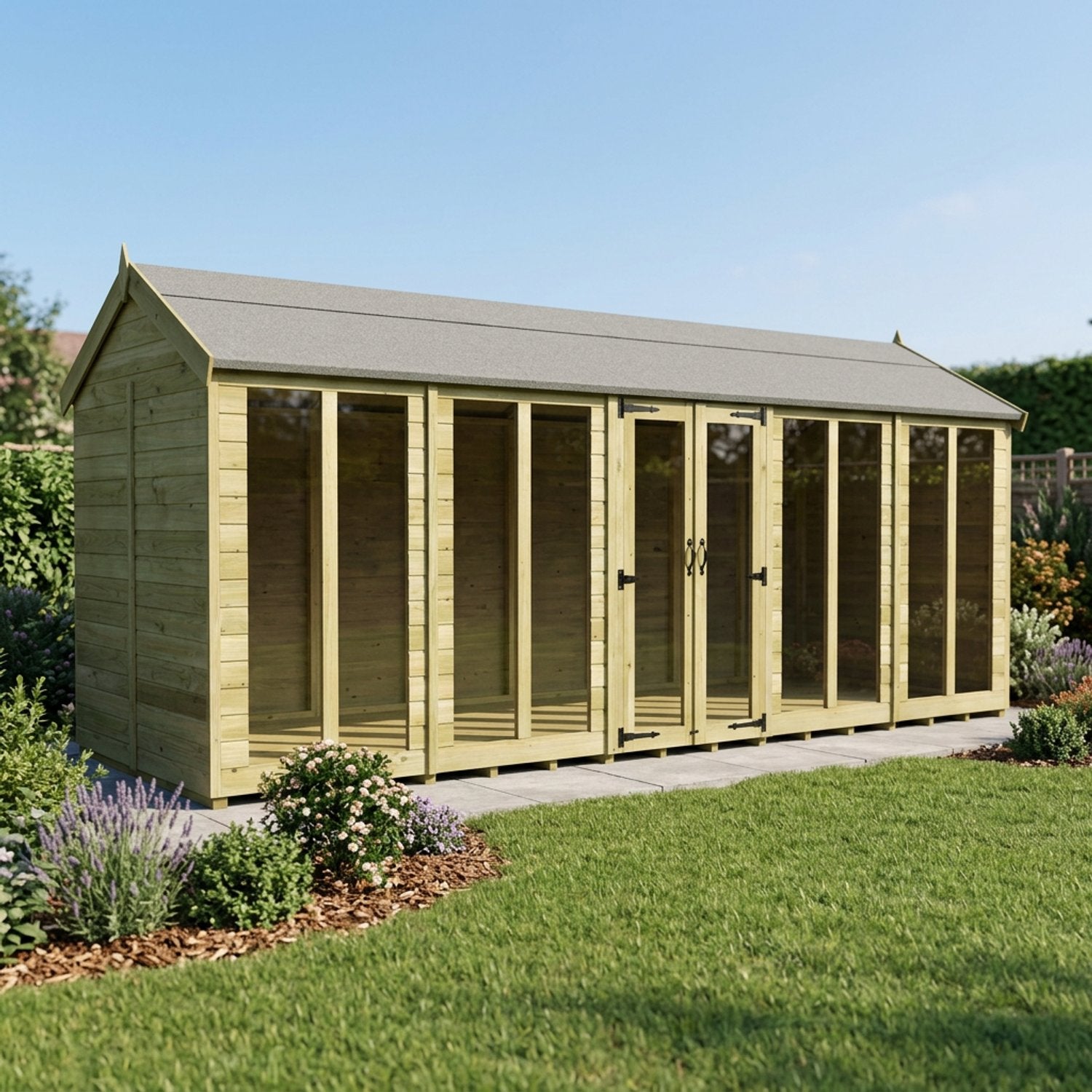 20 x 8 Apex Summer House (Full Height Window) - view 6