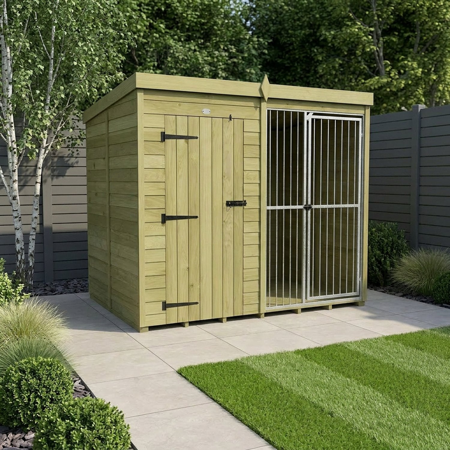 8 x 6 Dog Kennel And Run (Full Height With Bars) - view 6