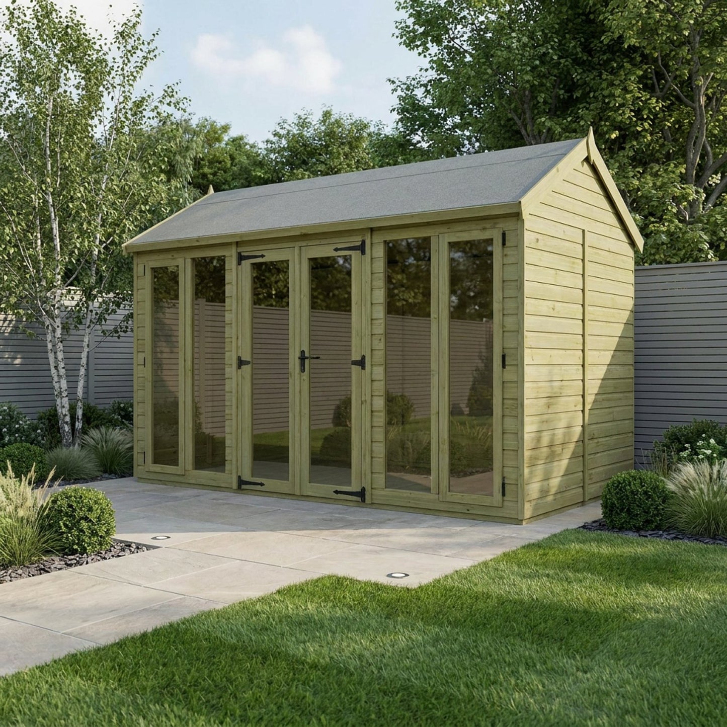 12 x 6 Apex Summer House (Full Height Window) - view 5