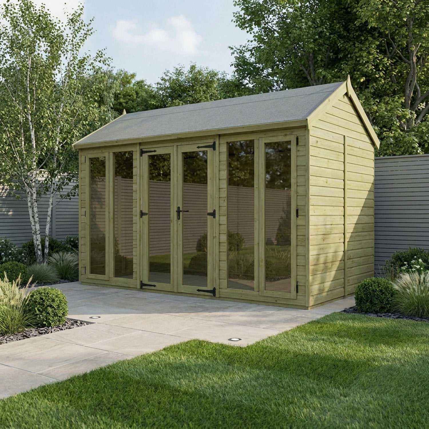 12 x 6 Apex Summer House (Full Height Window) - view 5