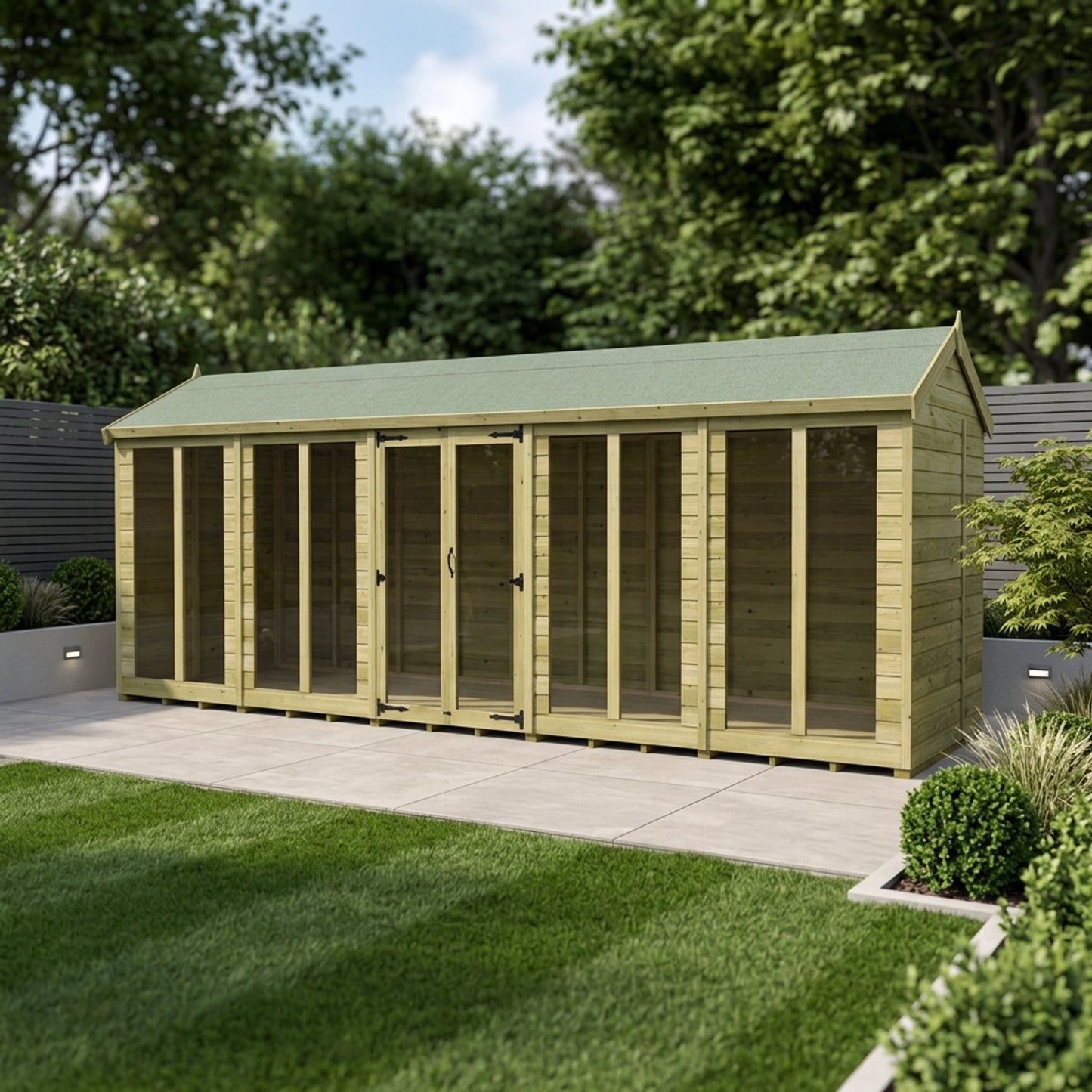 20 x 7 Apex Summer House (Full Height Window) - view 5
