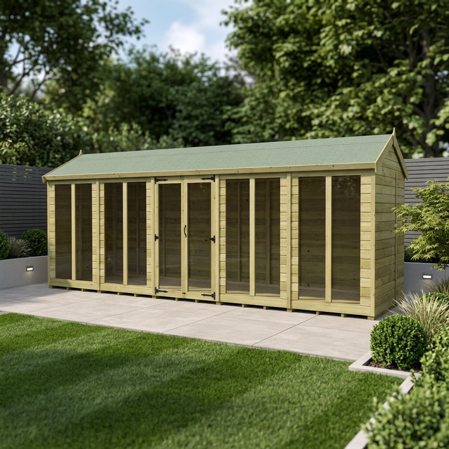 20 x 7 Apex Summer House (Full Height Window) - view 5