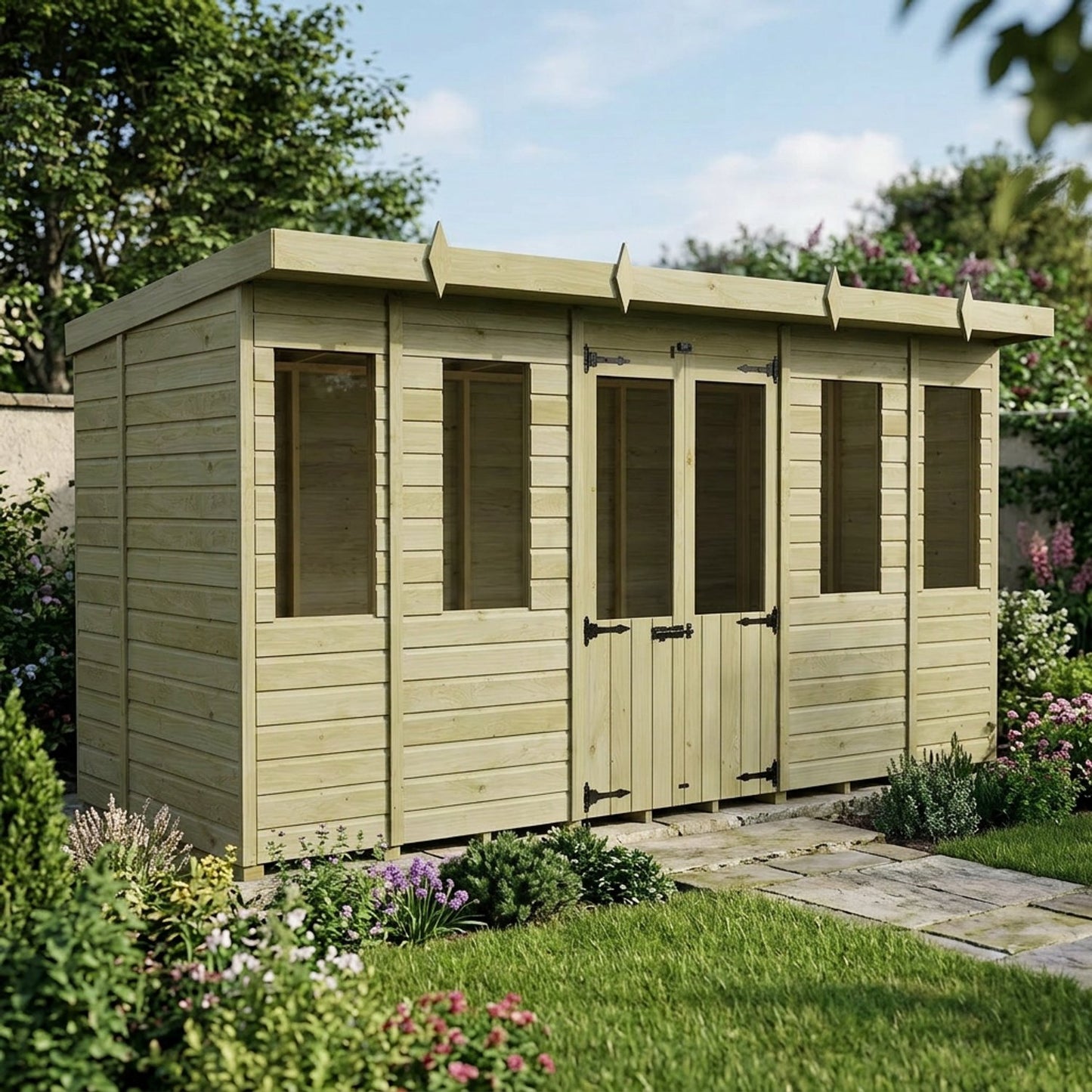 14 x 5 Pent Summer House - view 4