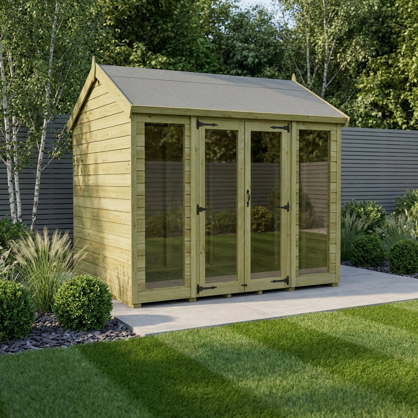 8 x 7 Apex Summer House (Full Height Window) - view 5