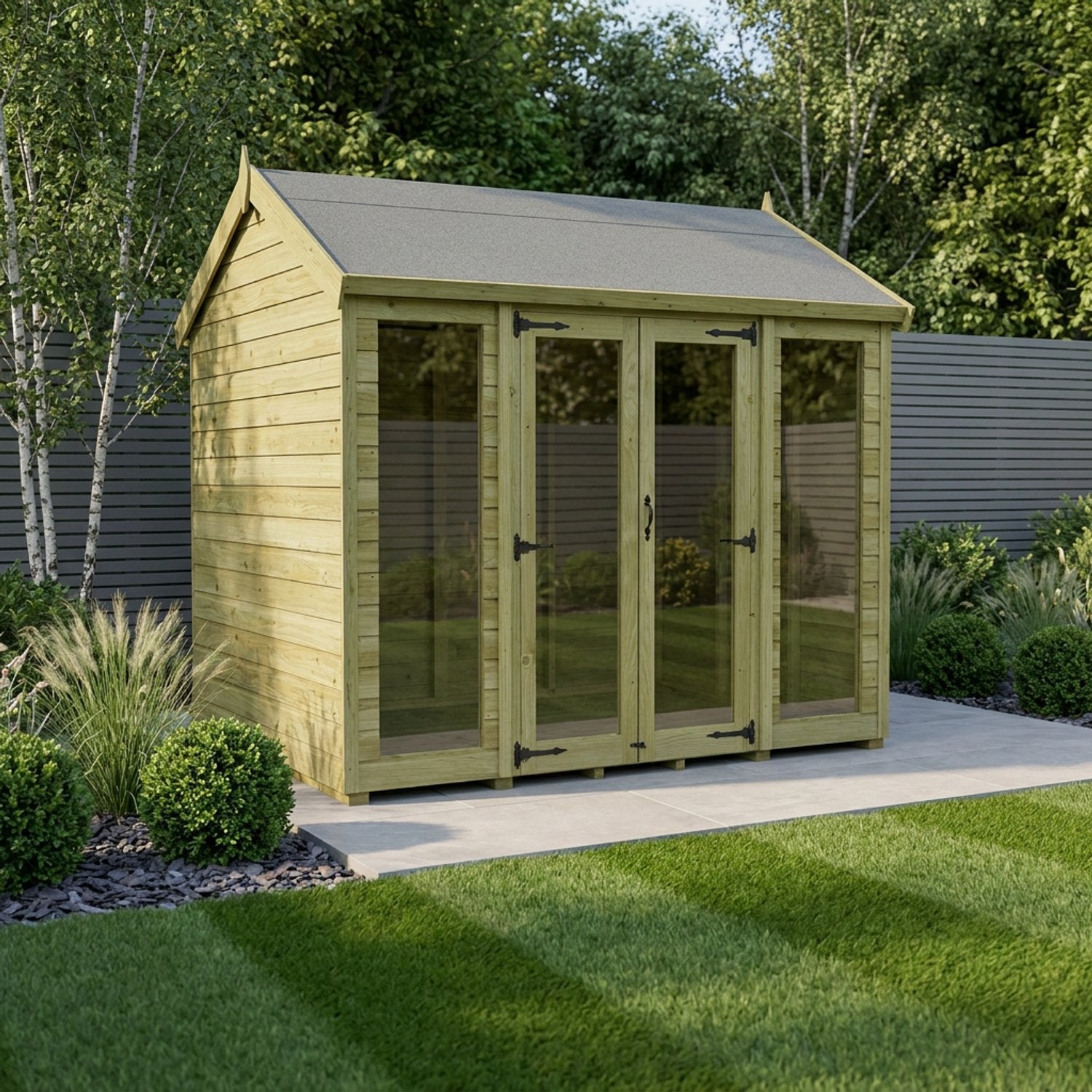 8 x 7 Apex Summer House (Full Height Window) - view 5