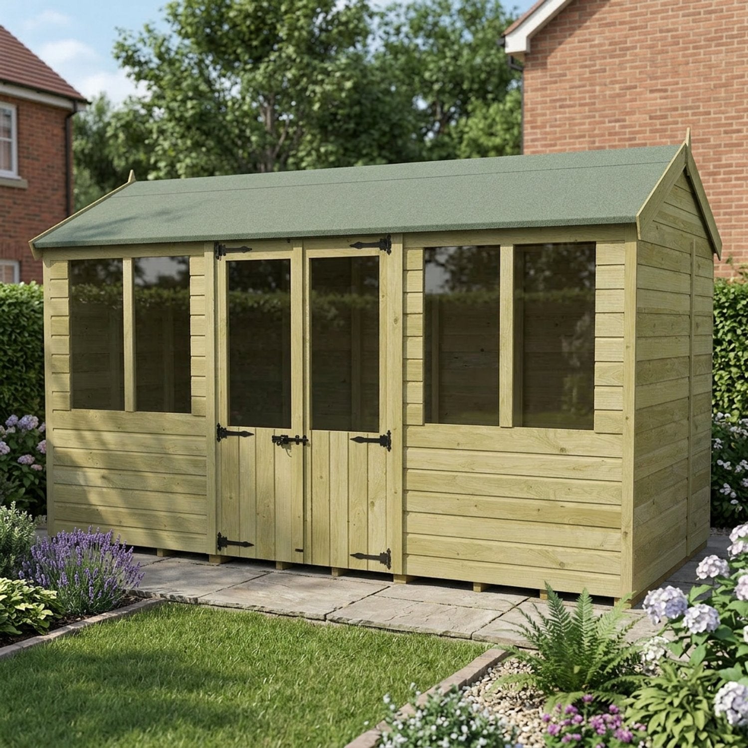 12 x 8 Apex Summer House - view 4