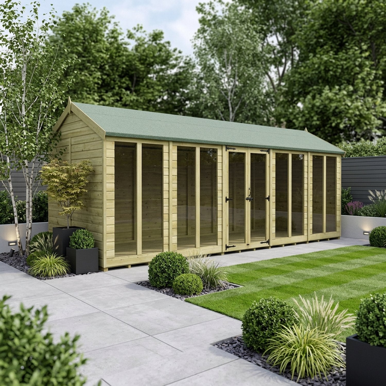 20 x 6 Apex Summer House (Full Height Window) - view 6