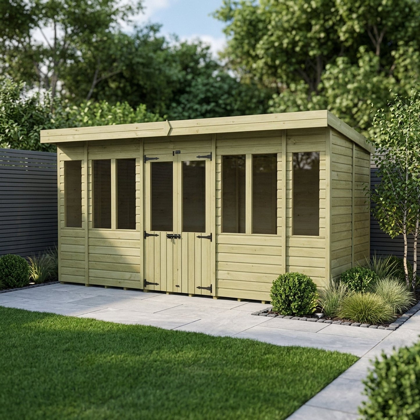 16 x 7 Pent Summer House - view 3