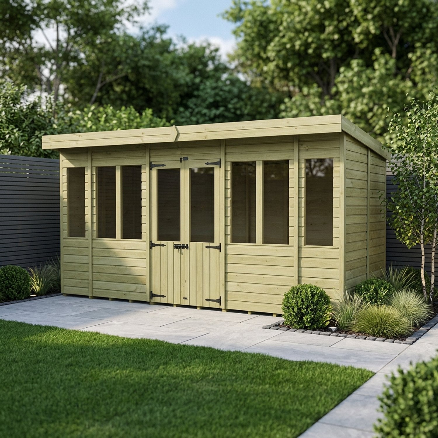 16 x 7 Pent Summer House - view 3