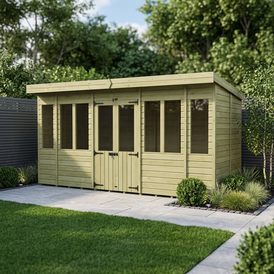 16 x 7 Pent Summer House - view 3