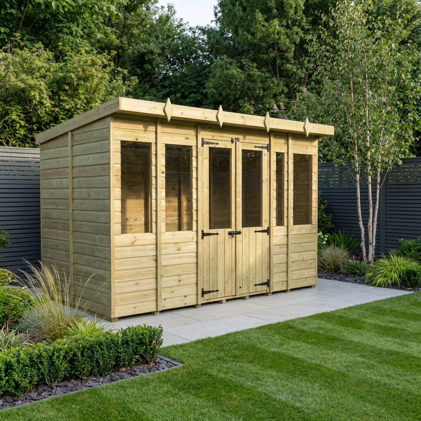 14 x 6 Pent Summer House - view 5