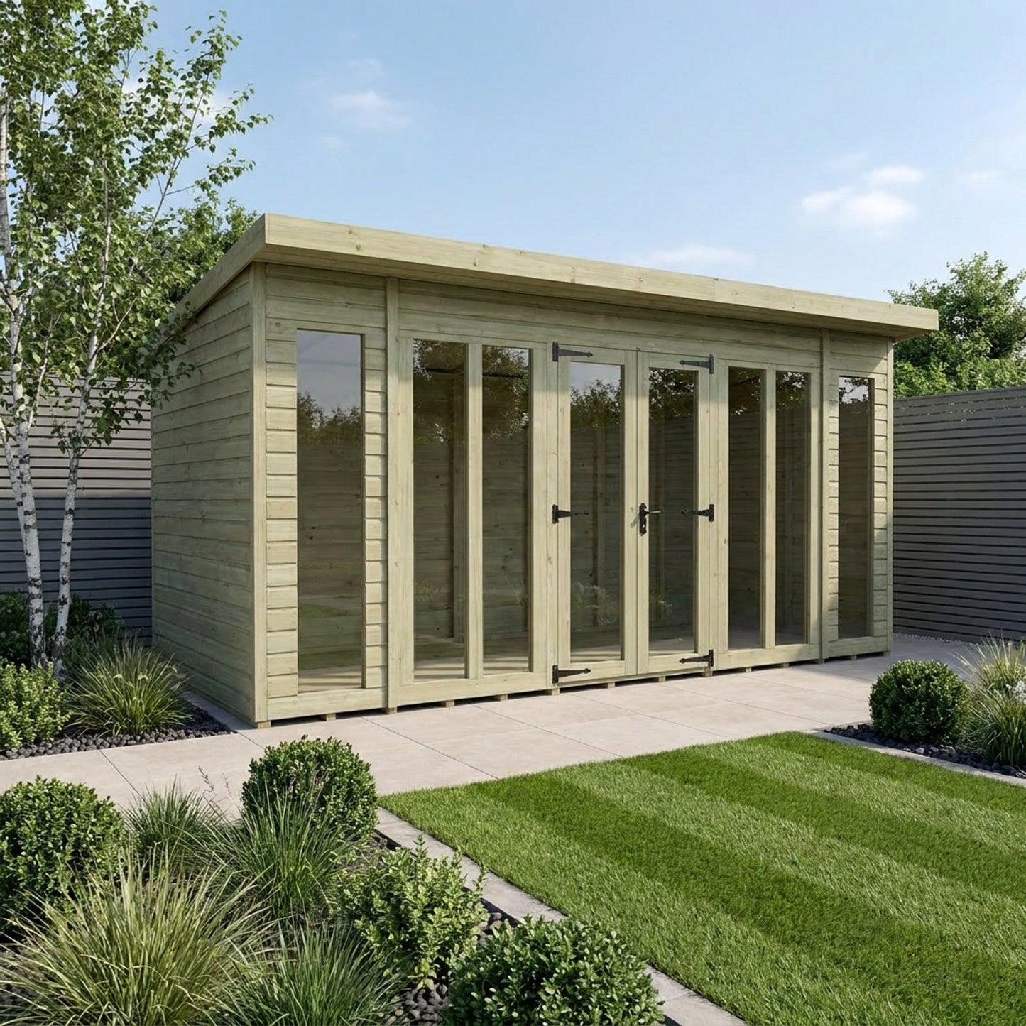 18 x 4 Pent Summer House (Full Height Window) - view 6